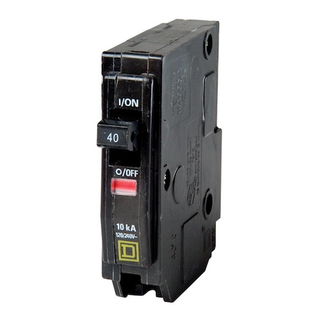 Schneider Electric Circuit Breaker, QO Series, 40A, 1 Pole, 120/240V AC, 10kA at 120/240V AC 3062361